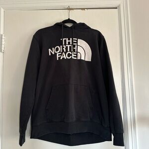 The North Face men’s Sz: L Hoodie Sweatshirt black half dome Logo Pullover.